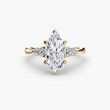 Solitaire with Graduated Shoulder Accents
