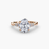 Solitaire with Graduated Shoulder Accents
