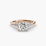 Solitaire with Graduated Shoulder Accents