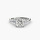 Solitaire with Graduated Shoulder Accents