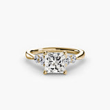 Solitaire with Graduated Shoulder Accents