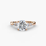 Solitaire with Graduated Shoulder Accents
