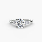 Solitaire with Graduated Shoulder Accents