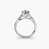 Solitaire with Graduated Shoulder Accents
