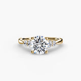 Solitaire with Graduated Shoulder Accents