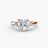 Split-Shank Solitaire with Cluster Shoulders