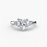Split-Shank Solitaire with Cluster Shoulders
