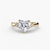 Split-Shank Solitaire with Cluster Shoulders