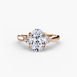 Split-Shank Solitaire with Cluster Shoulders