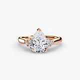Split-Shank Solitaire with Cluster Shoulders