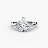 Split-Shank Solitaire with Cluster Shoulders