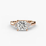 Split-Shank Solitaire with Cluster Shoulders