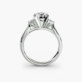 Split-Shank Solitaire with Cluster Shoulders