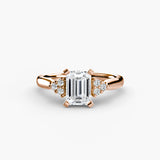 Split-Shank Solitaire with Cluster Shoulders