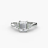 Split-Shank Solitaire with Cluster Shoulders