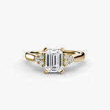 Split-Shank Solitaire with Cluster Shoulders