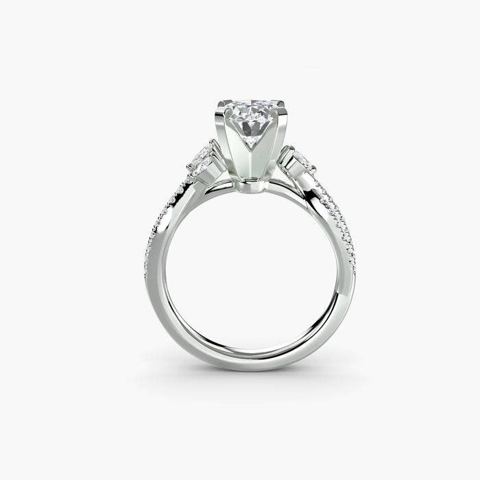 The Twist Pavé Ring — diamond engagement ring