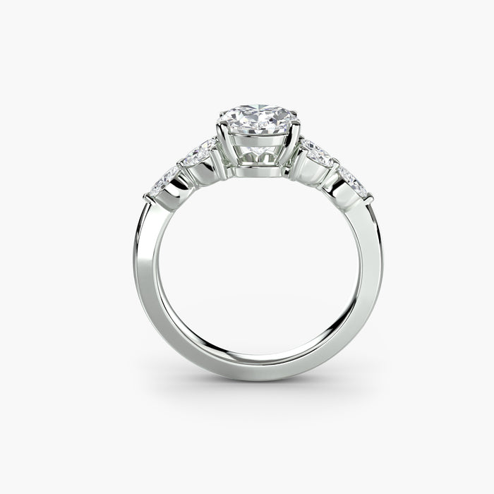The Shoulder Cluster Ring — diamond engagement ring