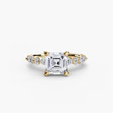Solitaire with Shared-Prong Eternity Pavé
