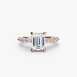 Solitaire with Shared-Prong Eternity Pavé