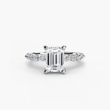 Solitaire with Shared-Prong Eternity Pavé