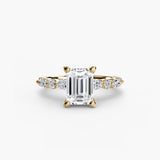 Solitaire with Shared-Prong Eternity Pavé