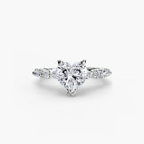 Solitaire with Shared-Prong Eternity Pavé