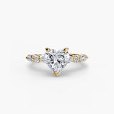 Solitaire with Shared-Prong Eternity Pavé