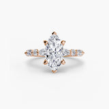 Solitaire with Shared-Prong Eternity Pavé