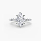 Solitaire with Shared-Prong Eternity Pavé