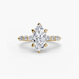 Solitaire with Shared-Prong Eternity Pavé