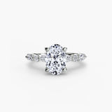 Solitaire with Shared-Prong Eternity Pavé