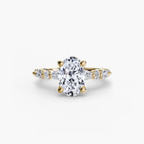 Solitaire with Shared-Prong Eternity Pavé