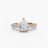 Solitaire with Shared-Prong Eternity Pavé