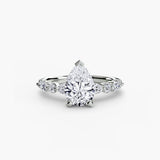 Solitaire with Shared-Prong Eternity Pavé