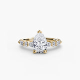 Solitaire with Shared-Prong Eternity Pavé