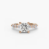 Solitaire with Shared-Prong Eternity Pavé