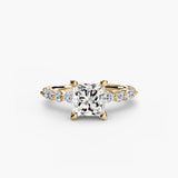 Solitaire with Shared-Prong Eternity Pavé