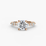 Solitaire with Shared-Prong Eternity Pavé