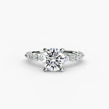 Solitaire with Shared-Prong Eternity Pavé