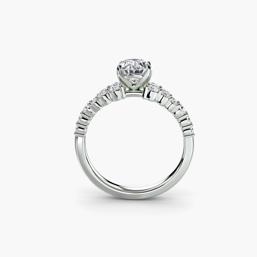 The Celestial Cluster — Oval — diamond engagement ring, GIA- or IGI-certified